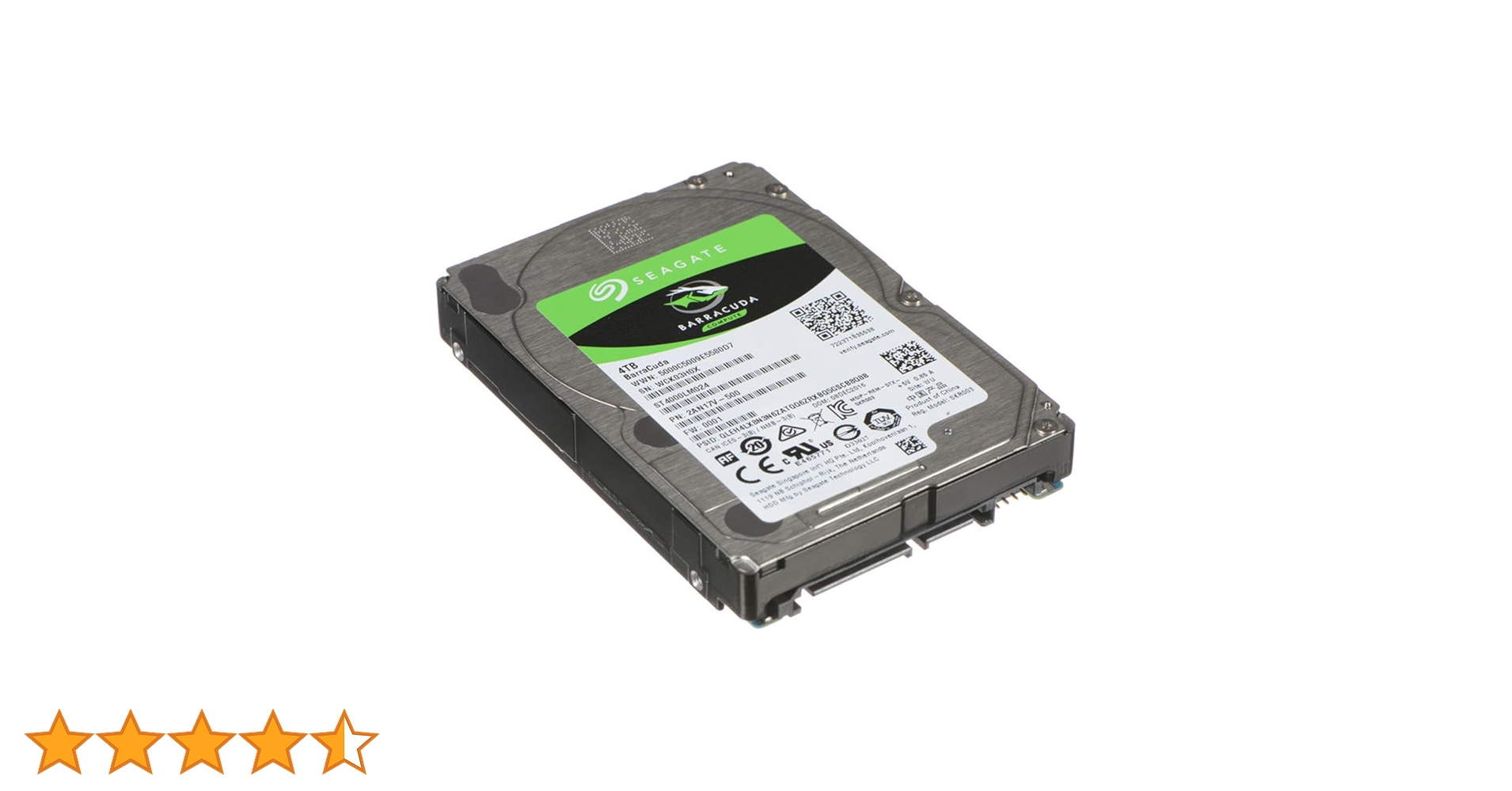 ざぶ様　4TB SATA 6Gb/s ×2個 Seagate 4TB Barracuda Sata 6GB/s 128MB Cache 2.5-Inch 15mm